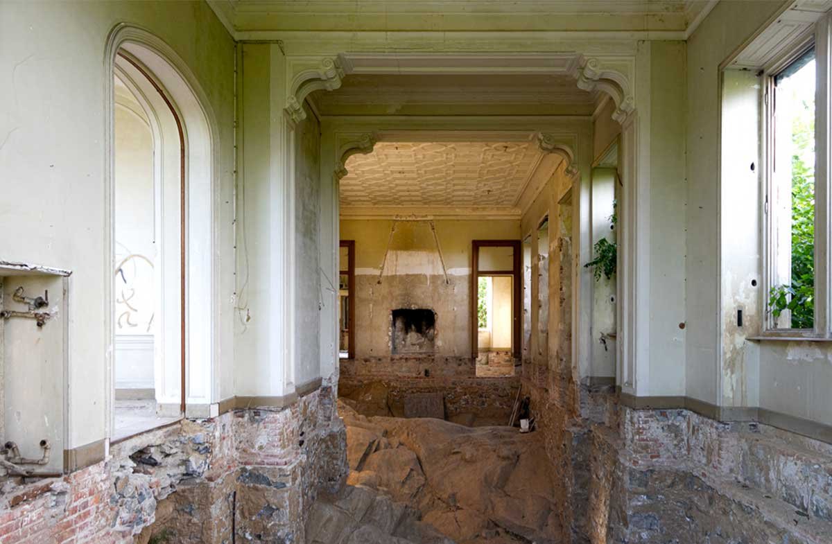 Villa Pallavicino Mossi pavimento pietra